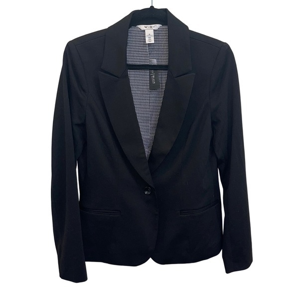 WHBM Black Suit Jacket NWT Size 10 - Picture 1 of 4